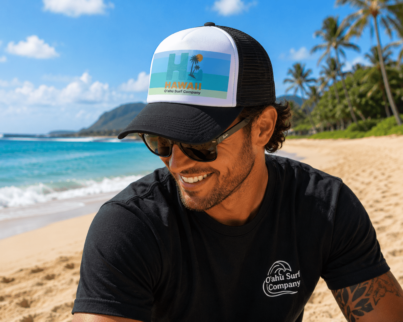 HI Hawaii Trucker Hat - O'ahu Surf Company