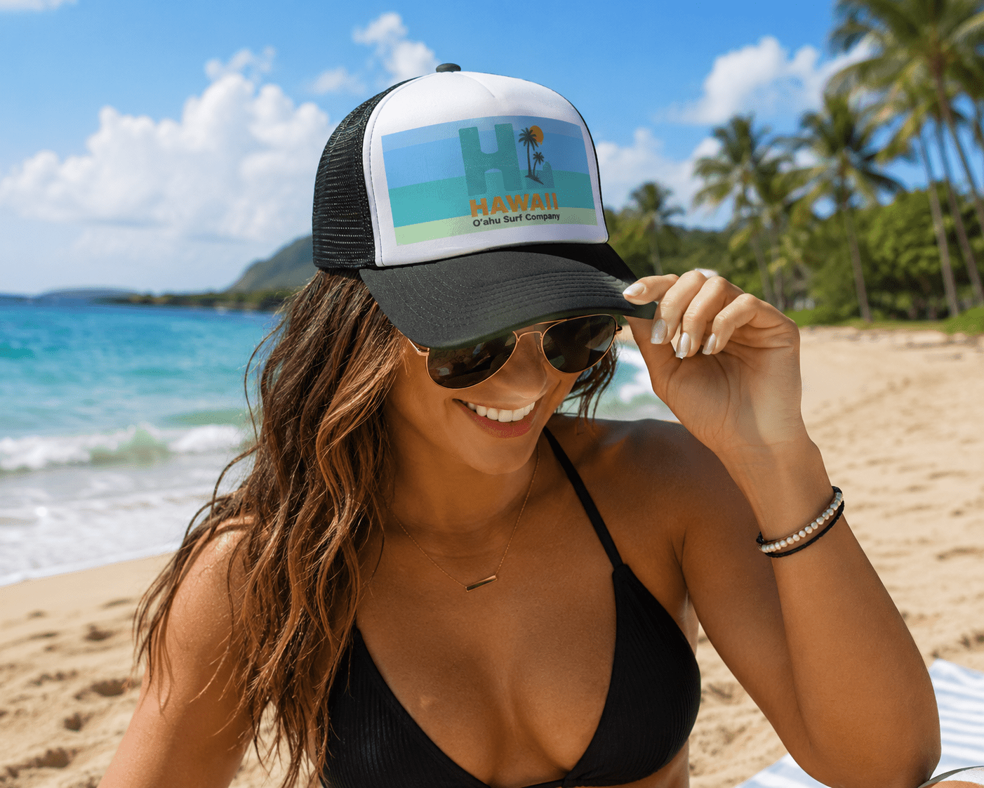 HI Hawaii Trucker Hat - O'ahu Surf Company