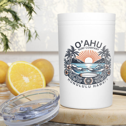 Honolulu Hawaii Vacuum Insulated Tumbler 11oz Travel Cup and Can Cooler - O'ahu Surf Company