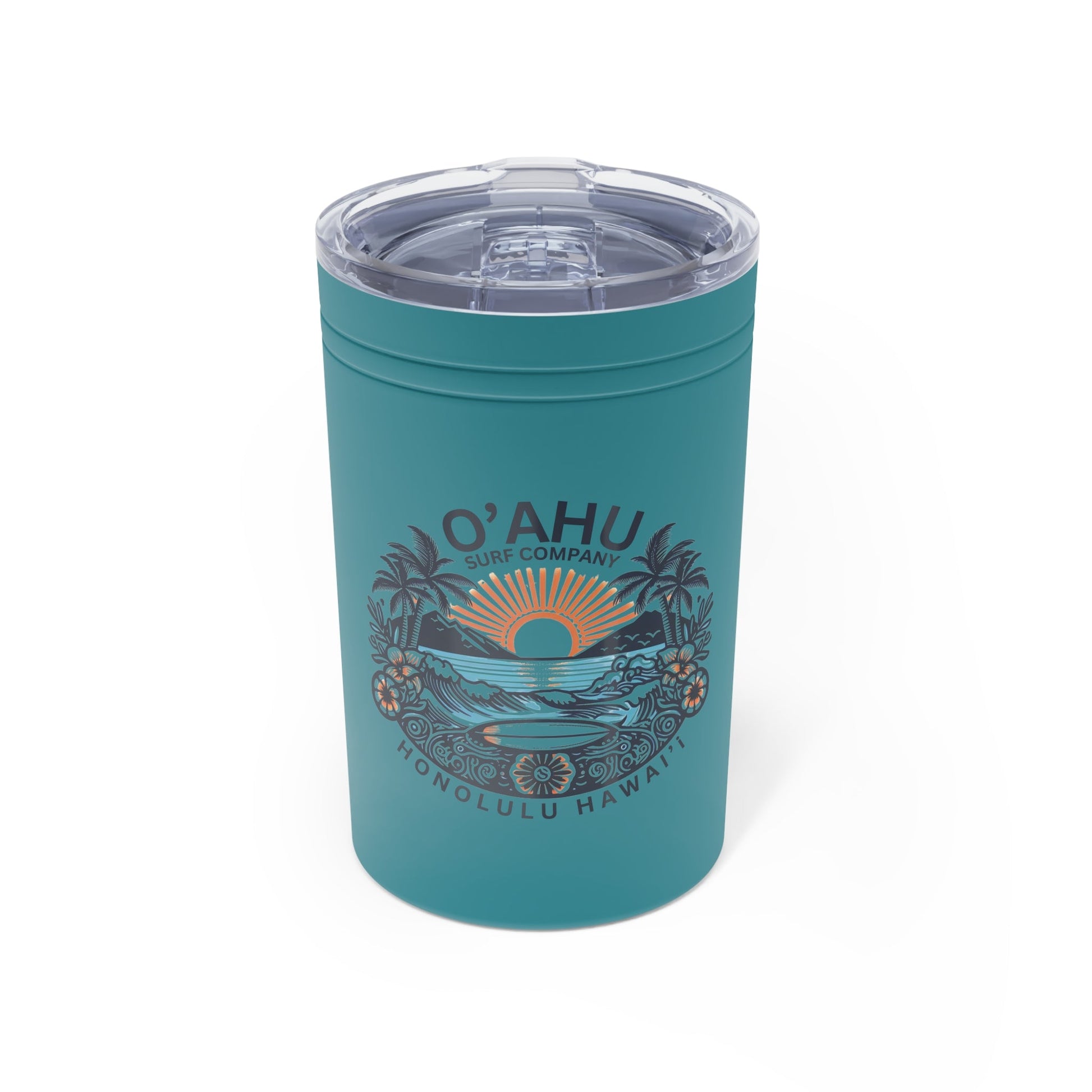 Honolulu Hawaii Vacuum Insulated Tumbler 11oz Travel Cup and Can Cooler - O'ahu Surf Company