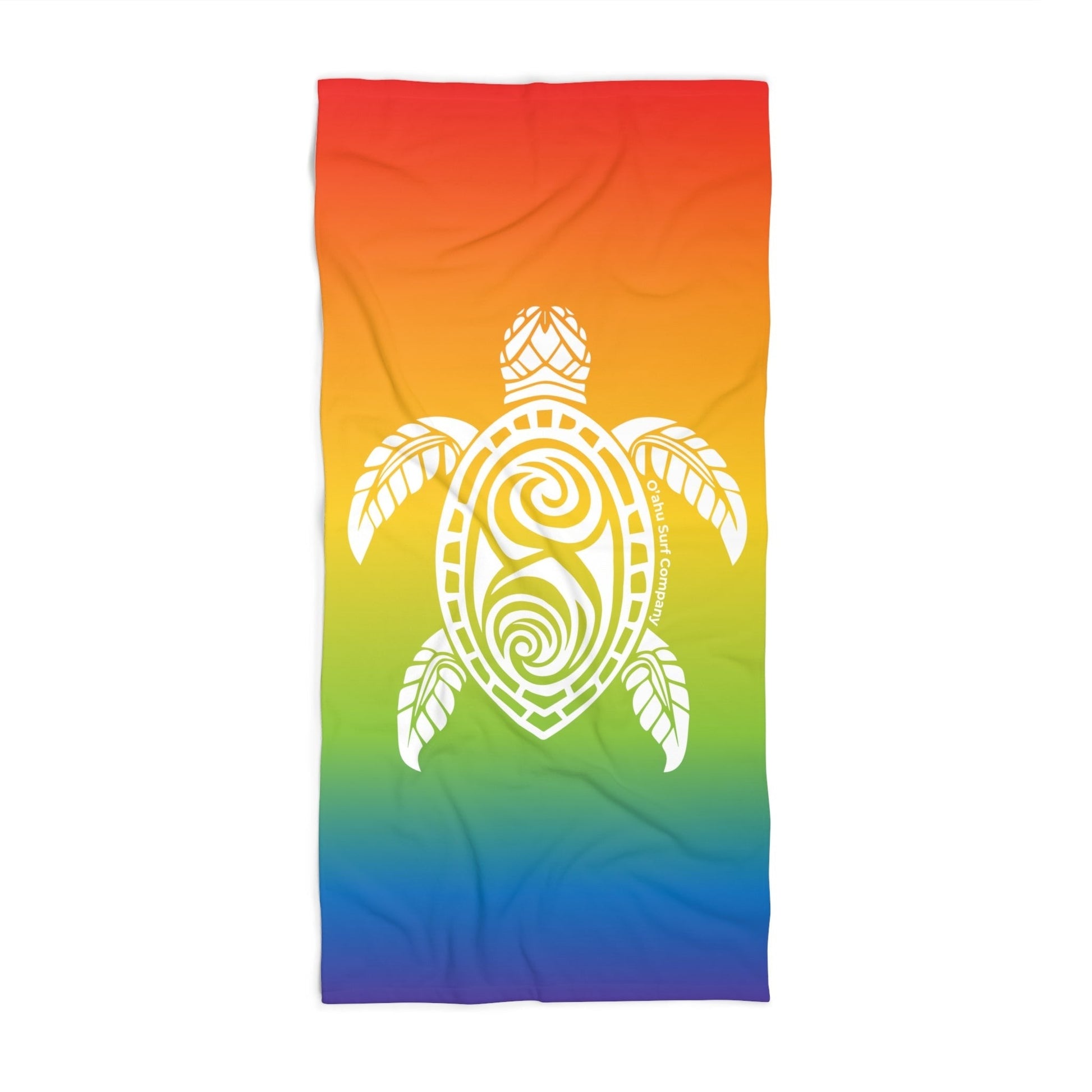 Hunu Hawaii Green Sea Turtle Beach Towel - Rainbow - O'ahu Surf Company