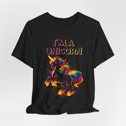 I'm a Unicorn Shirt Rainbow Neon Graphic Tee Funny Pride Colorful - O'ahu Surf Company