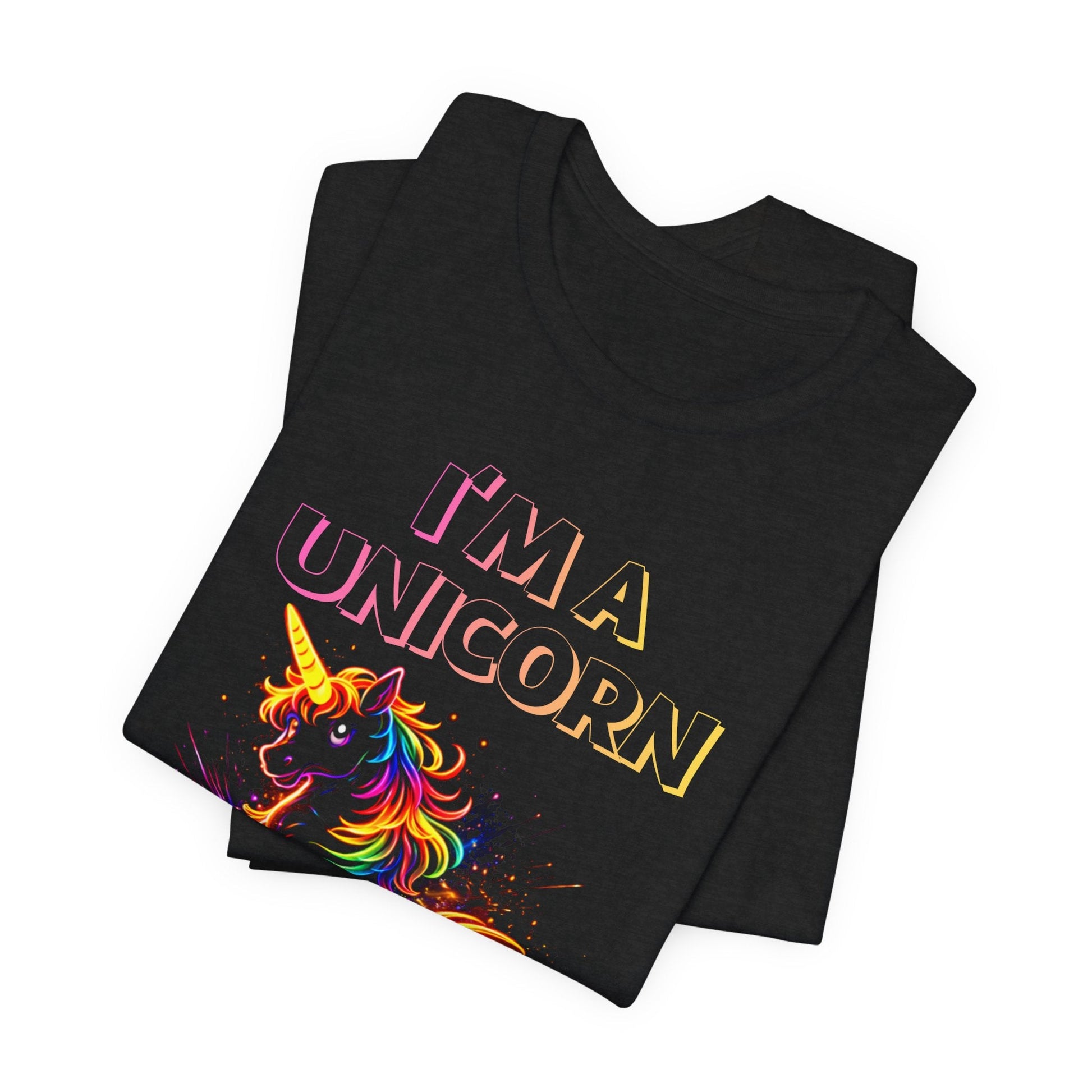I'm a Unicorn Shirt Rainbow Neon Graphic Tee Funny Pride Colorful - O'ahu Surf Company
