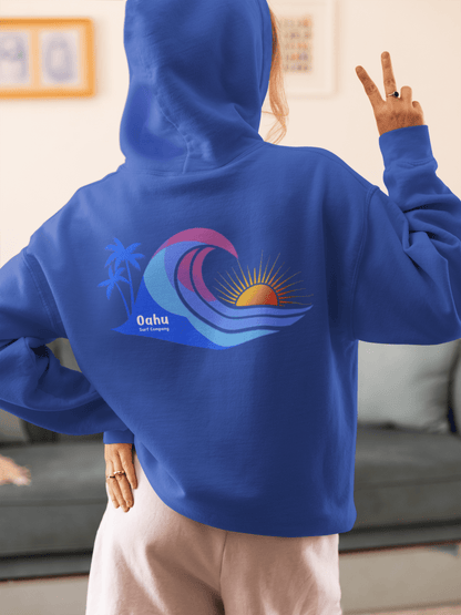 Island Wave Womens Hoodie Island Style Sweatshirt O’ahu Surf Company Hawaii - O'ahu Surf Company