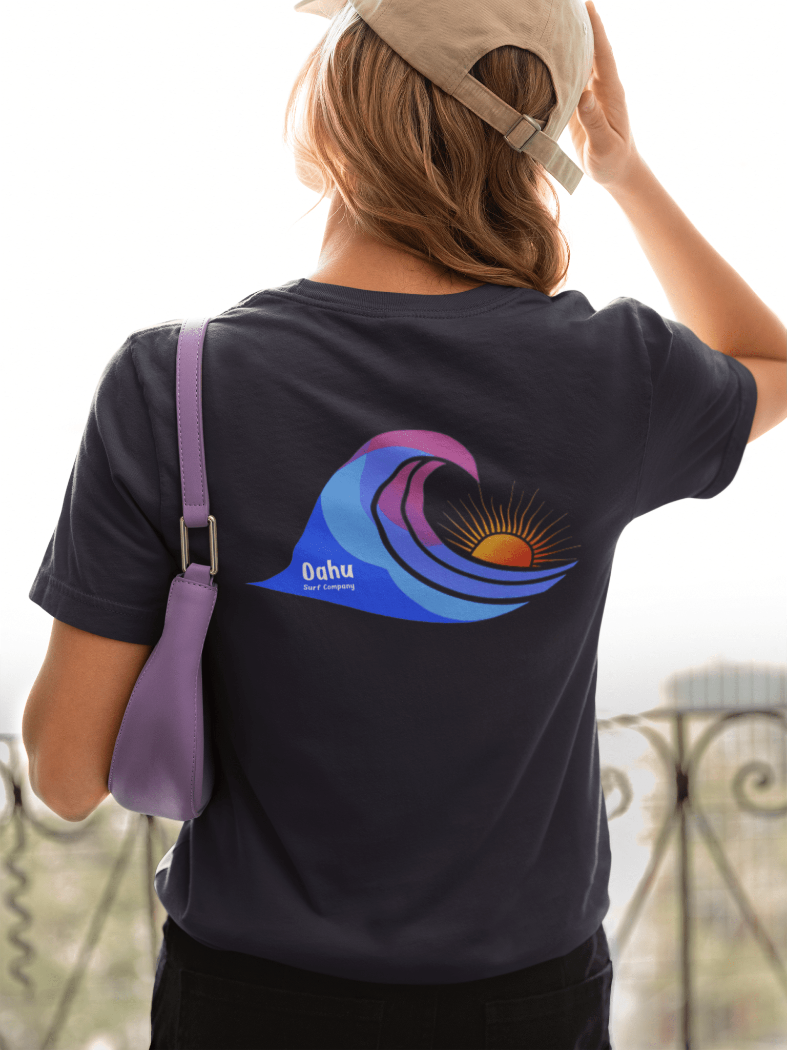 Island Wave Women’s V - Neck Tee – O’ahu Surf Company Hawaii Surf Shirt - O'ahu Surf Company