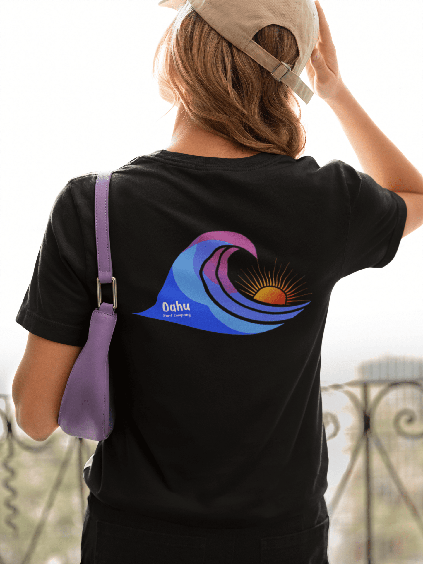 Island Wave Women’s V - Neck Tee – O’ahu Surf Company Hawaii Surf Shirt - O'ahu Surf Company