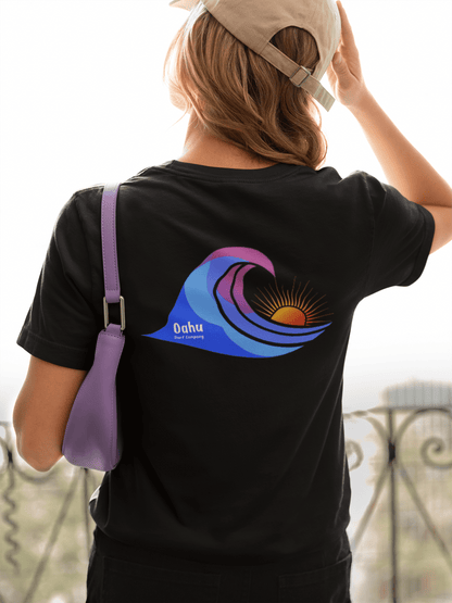 Island Wave Women’s V - Neck Tee – O’ahu Surf Company Hawaii Surf Shirt - O'ahu Surf Company