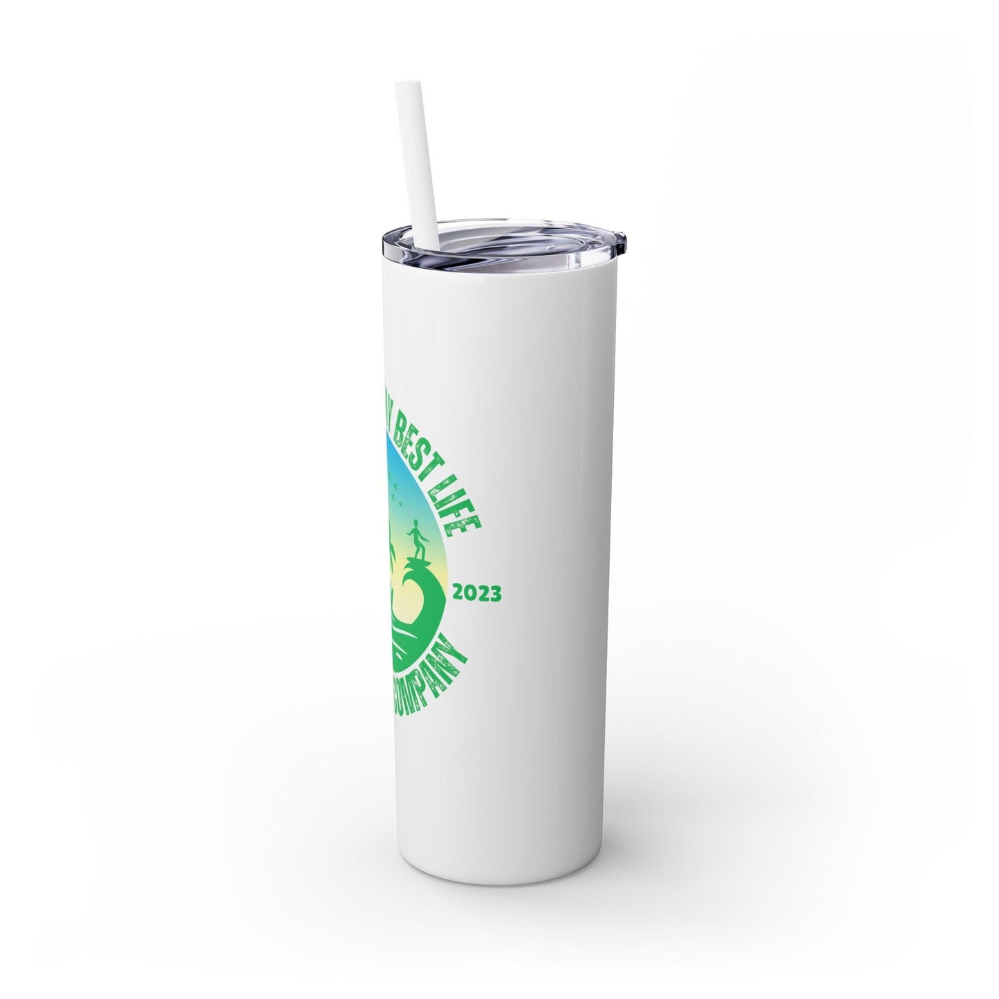 Living My Best Life Hawaii Skinny Tumbler with Straw 20oz - O'ahu Surf Company
