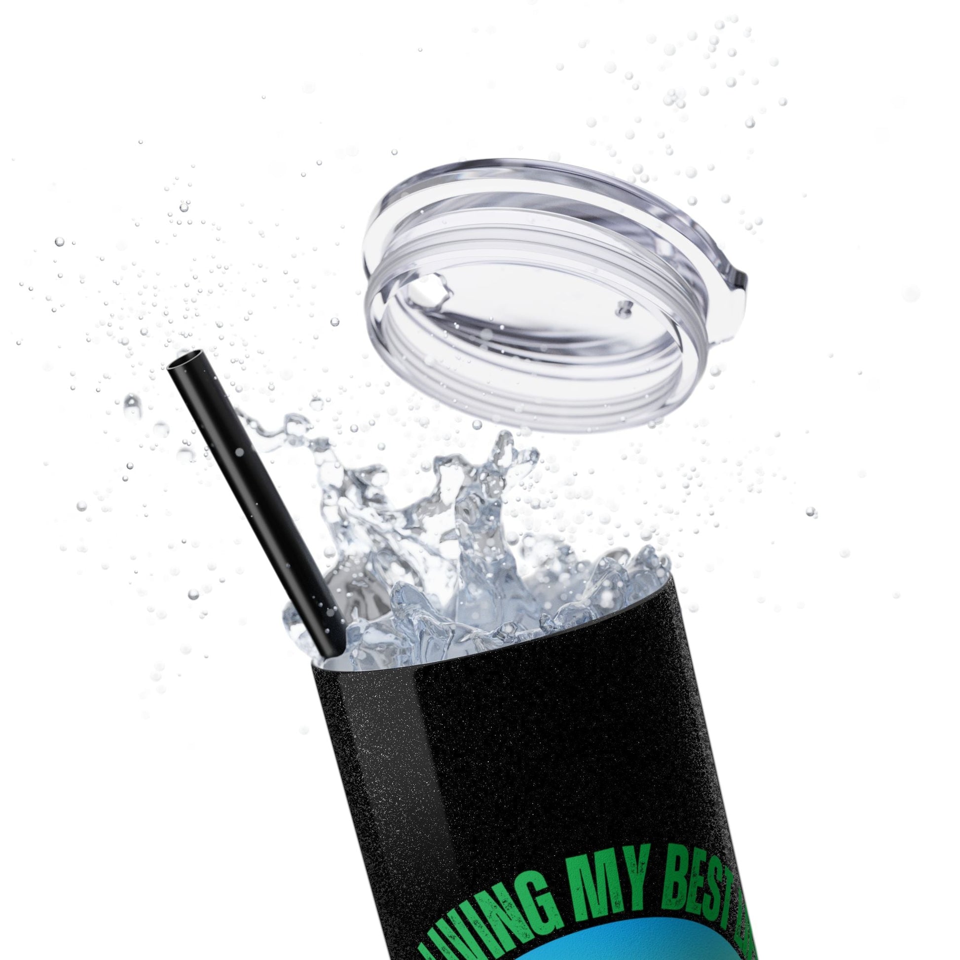 Living My Best Life Hawaii Skinny Tumbler with Straw 20oz - O'ahu Surf Company