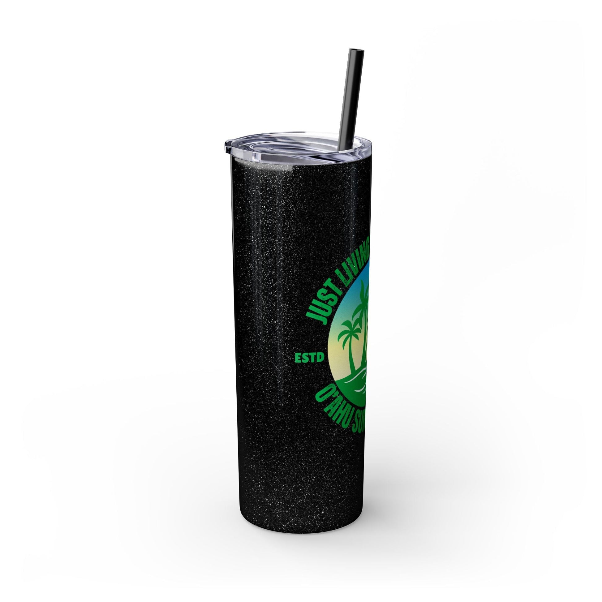 Living My Best Life Hawaii Skinny Tumbler with Straw 20oz - O'ahu Surf Company