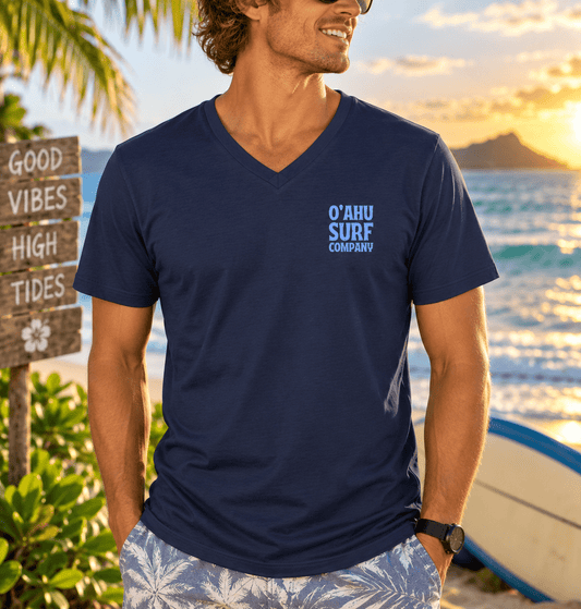 Men's Hawaii Surf V-Neck T-Shirt - O'ahu Surf Company