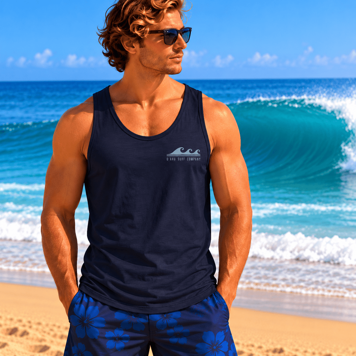 Men's Hawaii Tank Top – Ocean Cliff Diver - O'ahu Surf Company