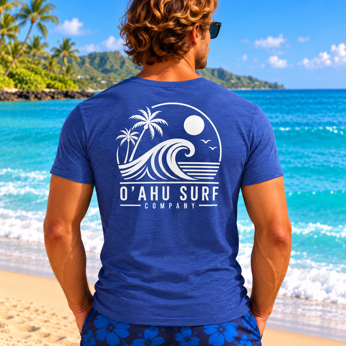 Men's Hawaii V-Neck T-Shirt | Oahu Surf Style - O'ahu Surf Company