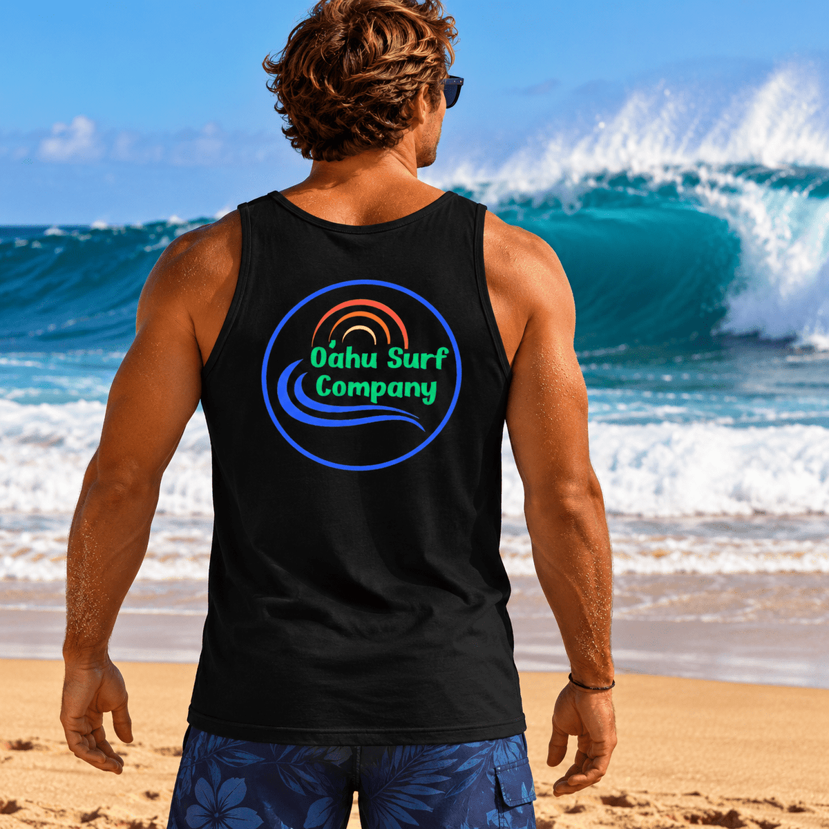 Men's O'ahu Surf Company Hawaii Logo Tank Top - O'ahu Surf Company