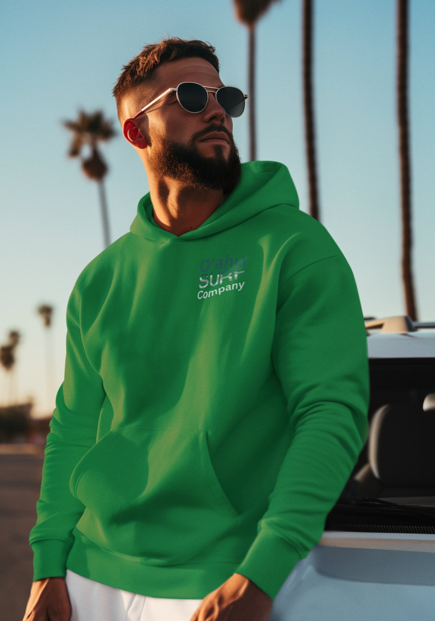 Men's Surf Hoodie Island Life Sweatshirt Oahu Surf Company Hawaii - O'ahu Surf Company
