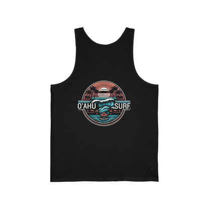 Men's Surf Tank Top Oahu Hawaii Ocean Wave - O'ahu Surf Company