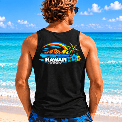 Men's Waikiki Beach Hawaii Tank Top - O'ahu Surf Company