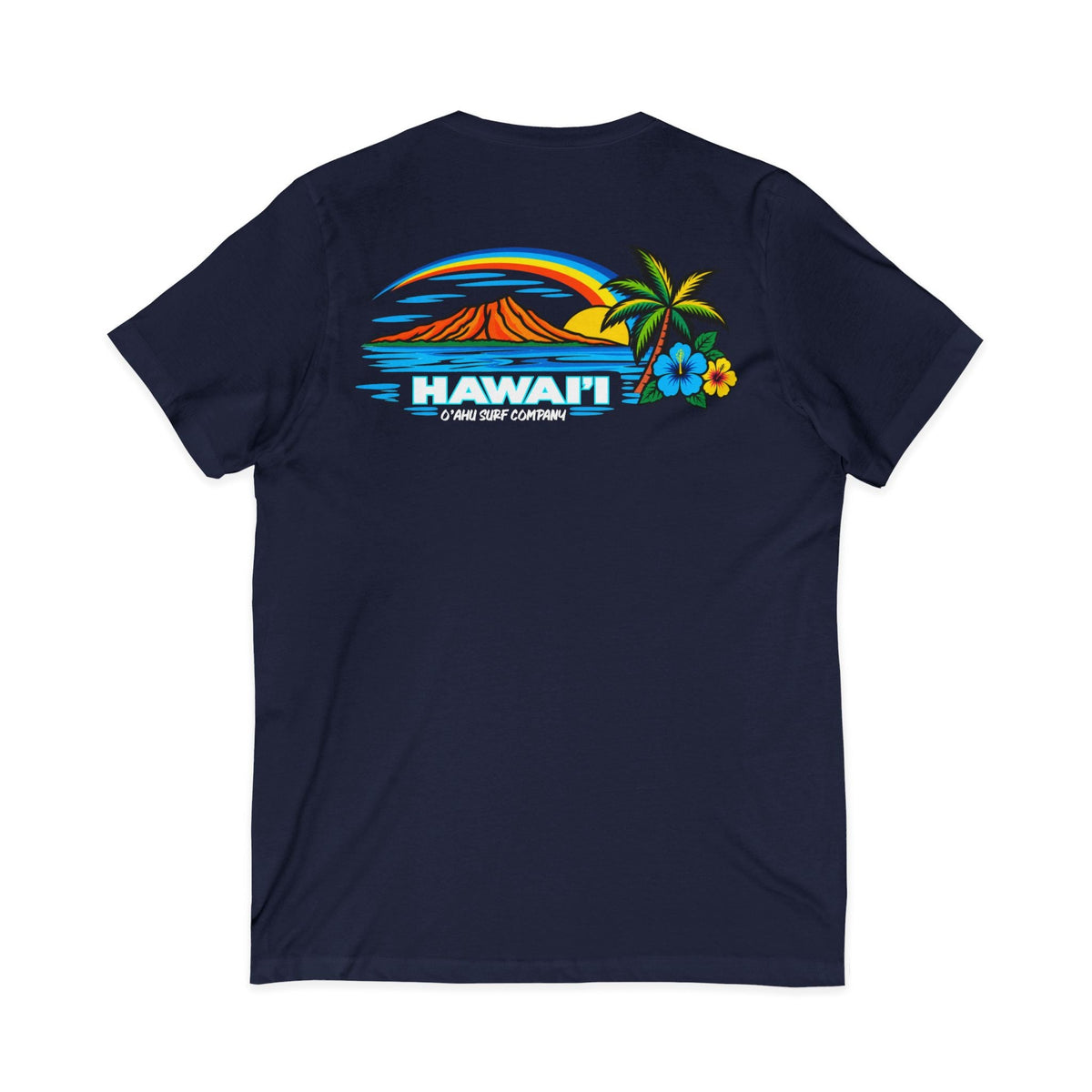 Men's Waikiki Beach Hawaii V-Neck T-Shirt - O'ahu Surf Company