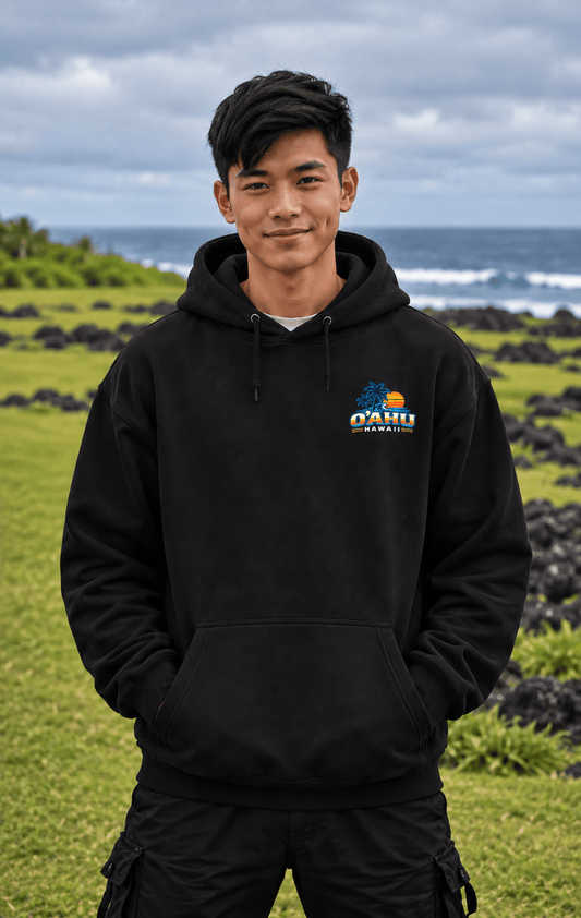 Oahu Hawaii Retro Surf Hoodie - O'ahu Surf Company