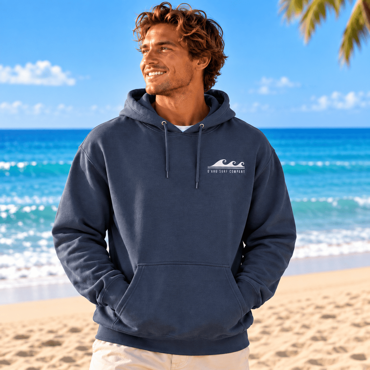 Oʻahu Hawaii Surf Wave Men’s Hoodie - O'ahu Surf Company