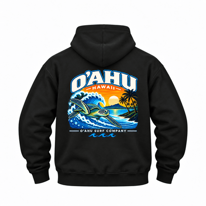 Oahu Hawaiian Sea Turtle Surf Hoodie Sweatshirt - O'ahu Surf Company