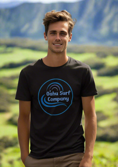 O'ahu Surf Company Blue Logo T-shirt - O'ahu Surf Company