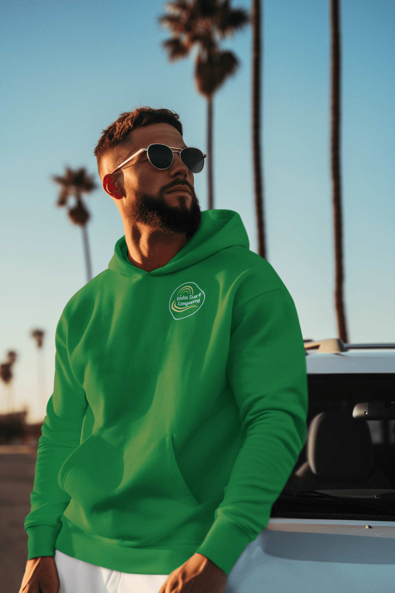 Oahu Surf Company HI Hawaii Hoodie – Hawaiian Surf Sweatshirt with Island Style Design - O'ahu Surf Company