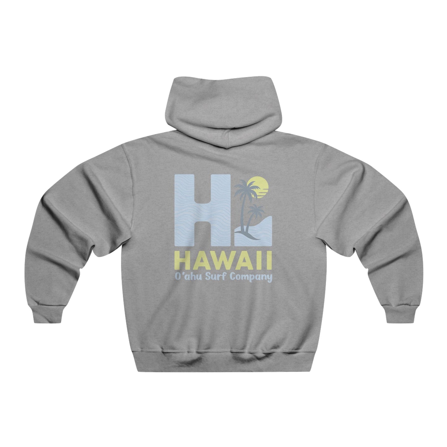 Oahu Surf Company HI Hawaii Hoodie – Hawaiian Surf Sweatshirt with Island Style Design - O'ahu Surf Company