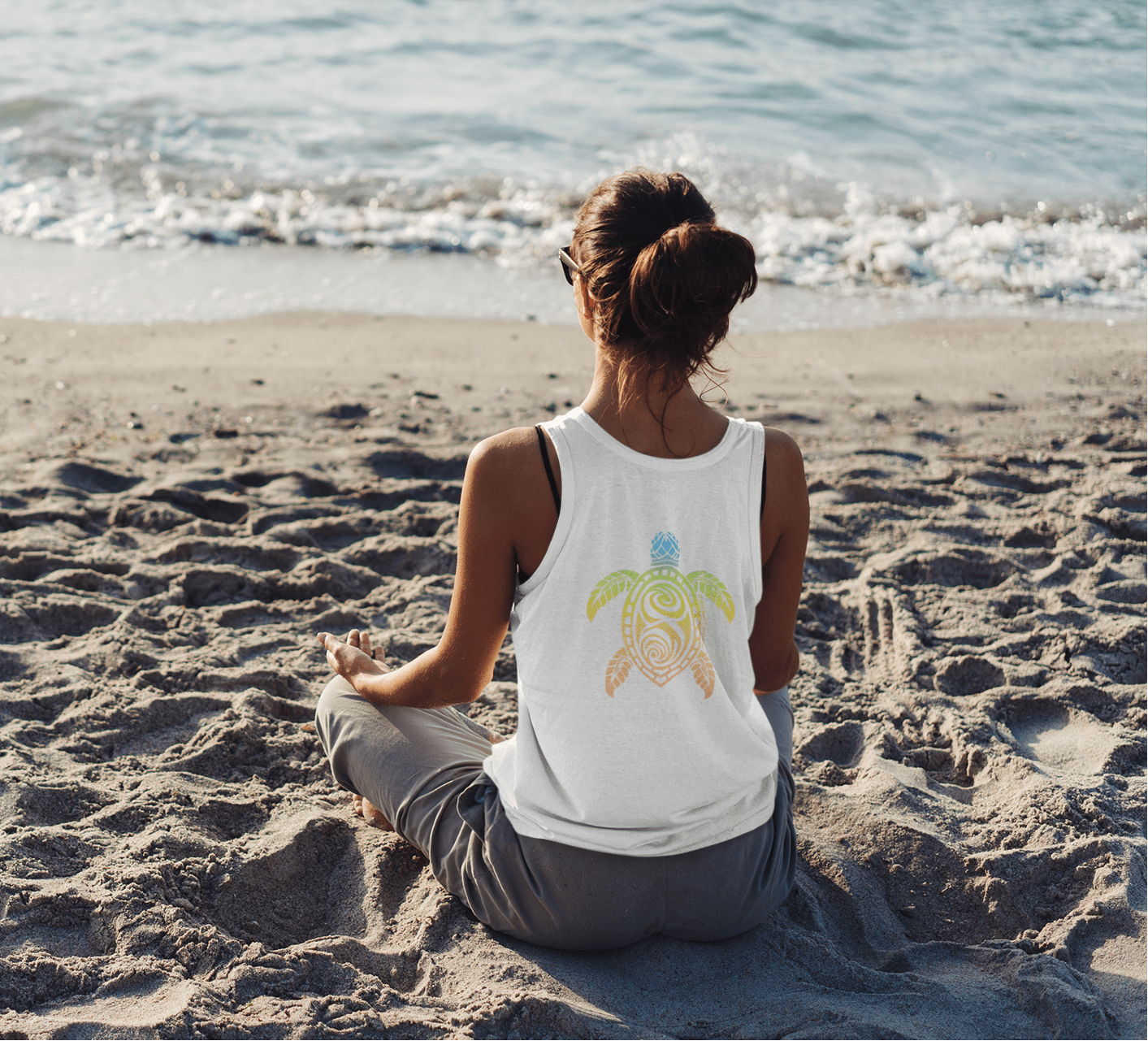 O'ahu Surf Company Logo Turtle Unisex Tank Top - O'ahu Surf Company