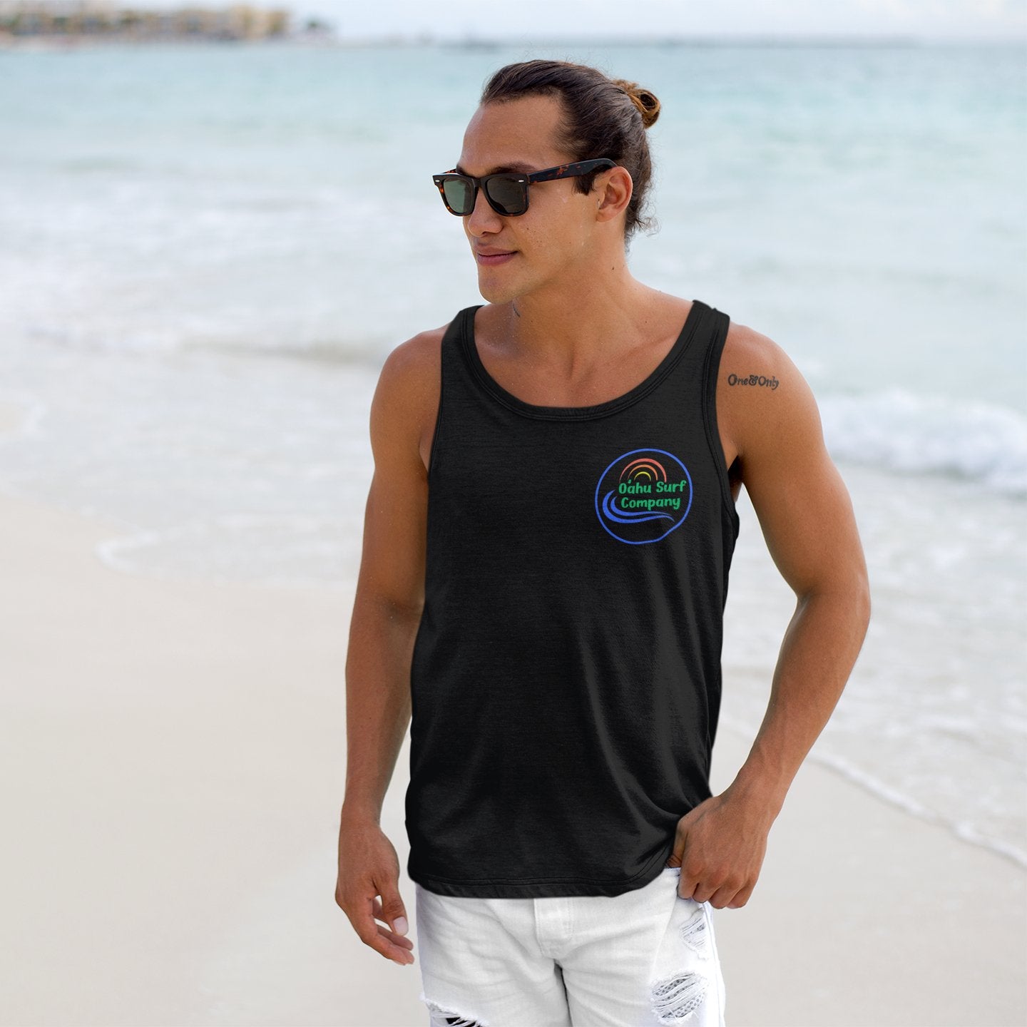 O'ahu Surf Company Logo Turtle Unisex Tank Top - O'ahu Surf Company