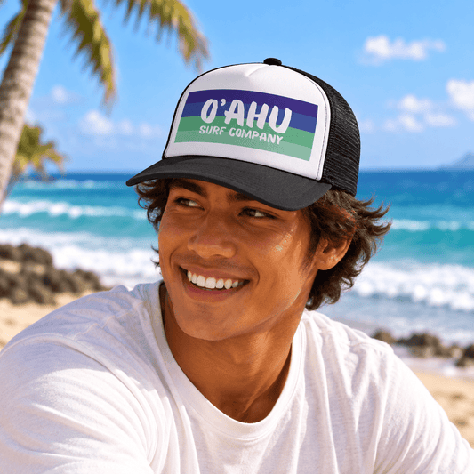 O'ahu Surf Company Retro Hawaii Trucker Hat - O'ahu Surf Company