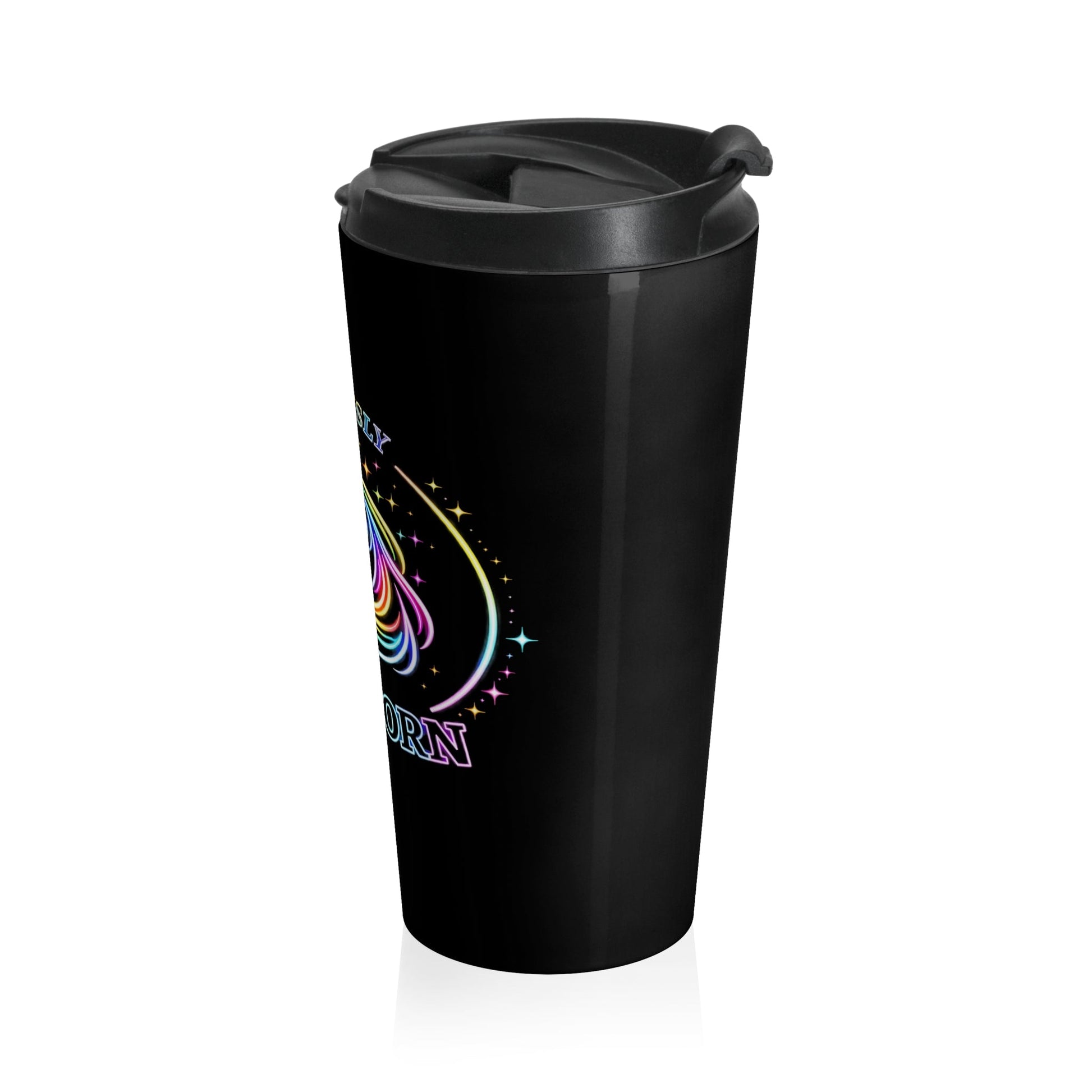 Obviously Unicorn Travel Mug | Rainbow Neon Unicorn Coffee Cup 15oz - O'ahu Surf Company