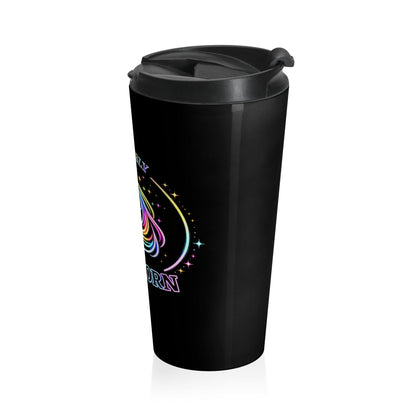 Obviously Unicorn Travel Mug | Rainbow Neon Unicorn Coffee Cup 15oz - O'ahu Surf Company