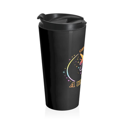 Obviously Unicorn Travel Mug | Rainbow Neon Unicorn Coffee Cup 15oz - O'ahu Surf Company