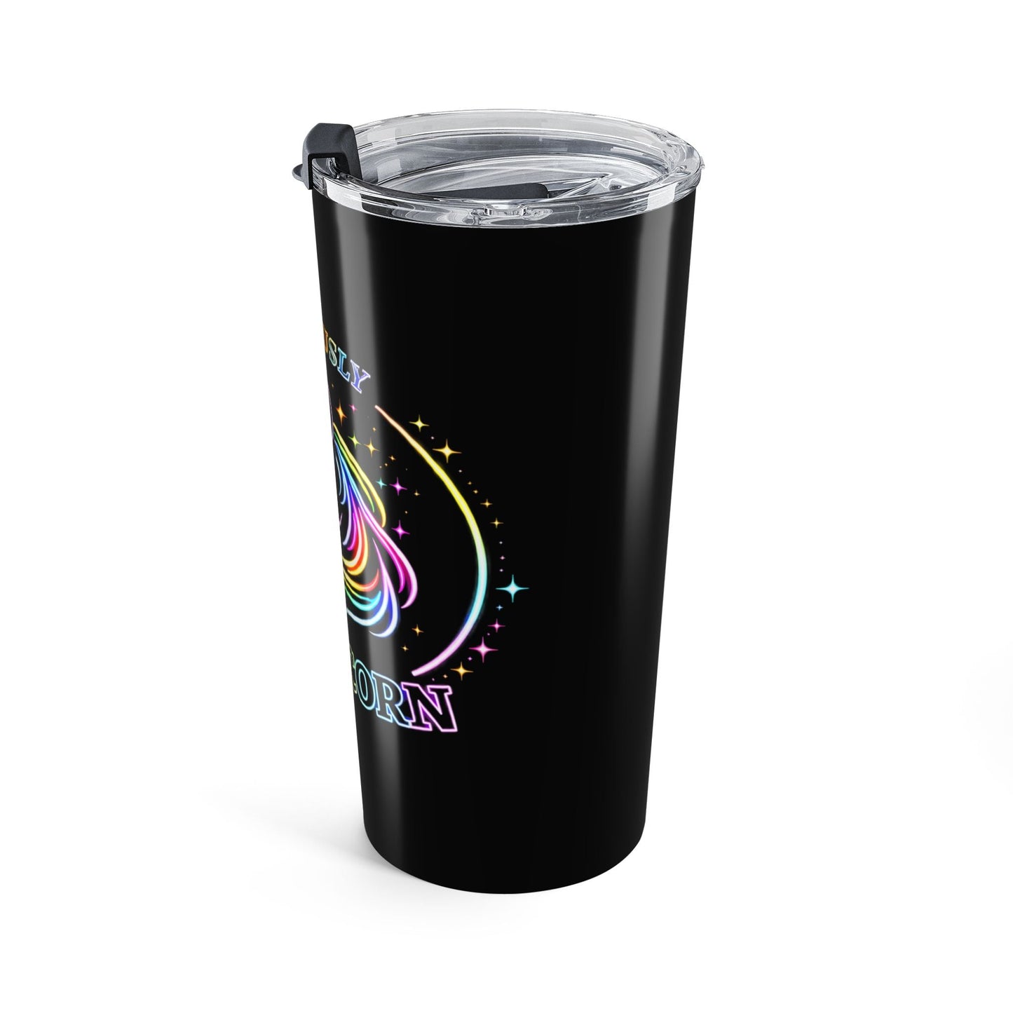 Obviously Unicorn Travel Mug | Rainbow Neon Unicorn Stainless Steel Tumbler - O'ahu Surf Company