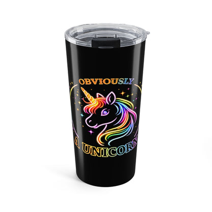 Obviously Unicorn Travel Mug | Rainbow Neon Unicorn Stainless Steel Tumbler - O'ahu Surf Company