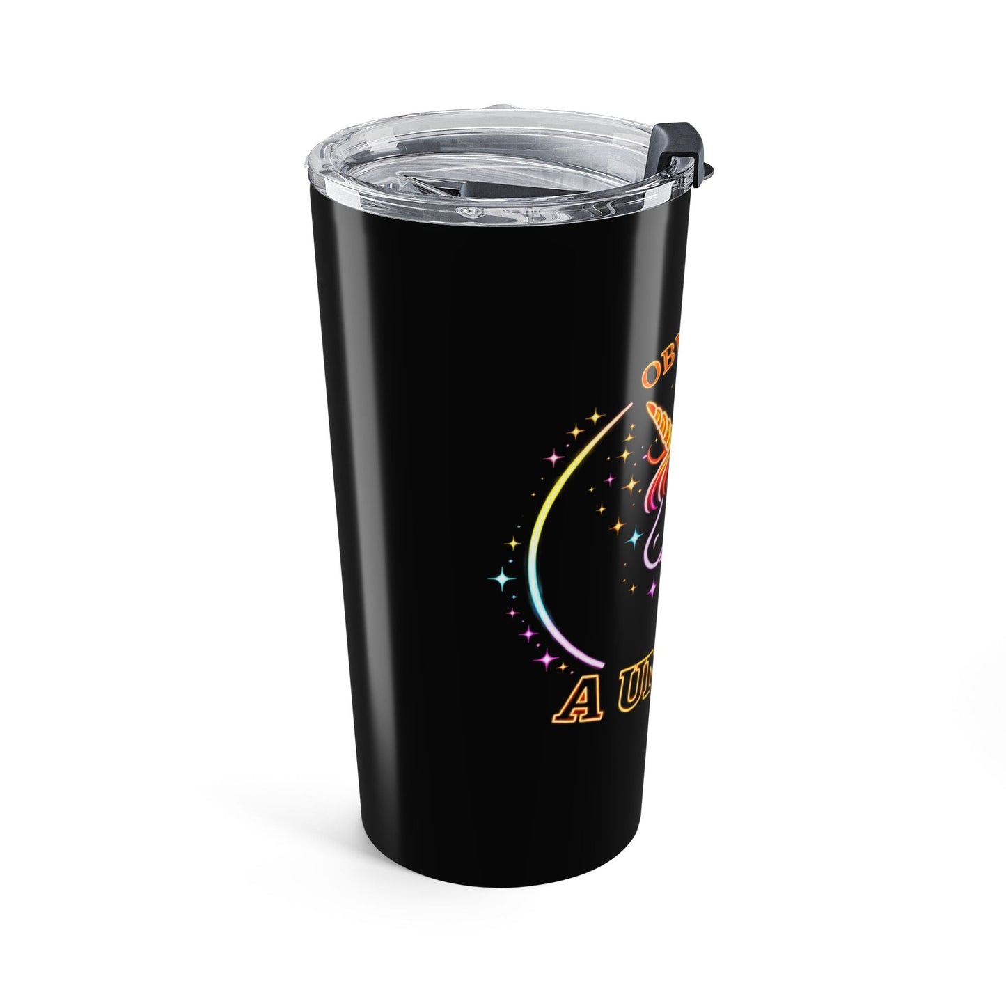 Obviously Unicorn Travel Mug | Rainbow Neon Unicorn Stainless Steel Tumbler - O'ahu Surf Company