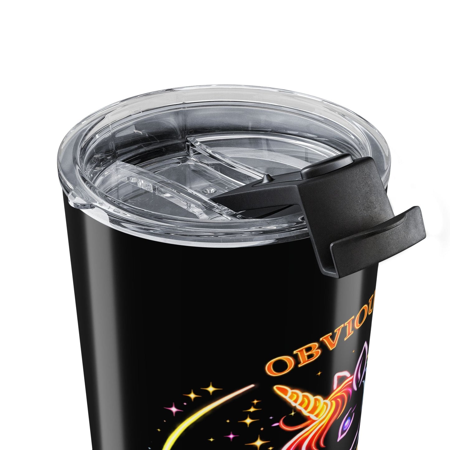 Obviously Unicorn Travel Mug | Rainbow Neon Unicorn Stainless Steel Tumbler - O'ahu Surf Company