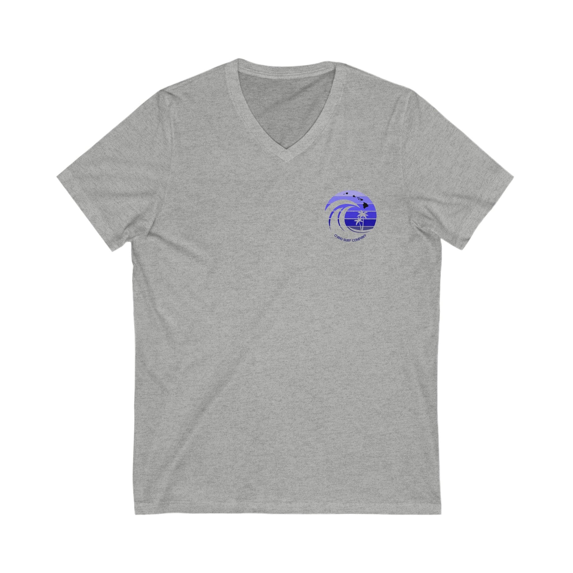 Ocean Wave Logo Oahu Surf V - Neck Island T-Shirt - O'ahu Surf Company