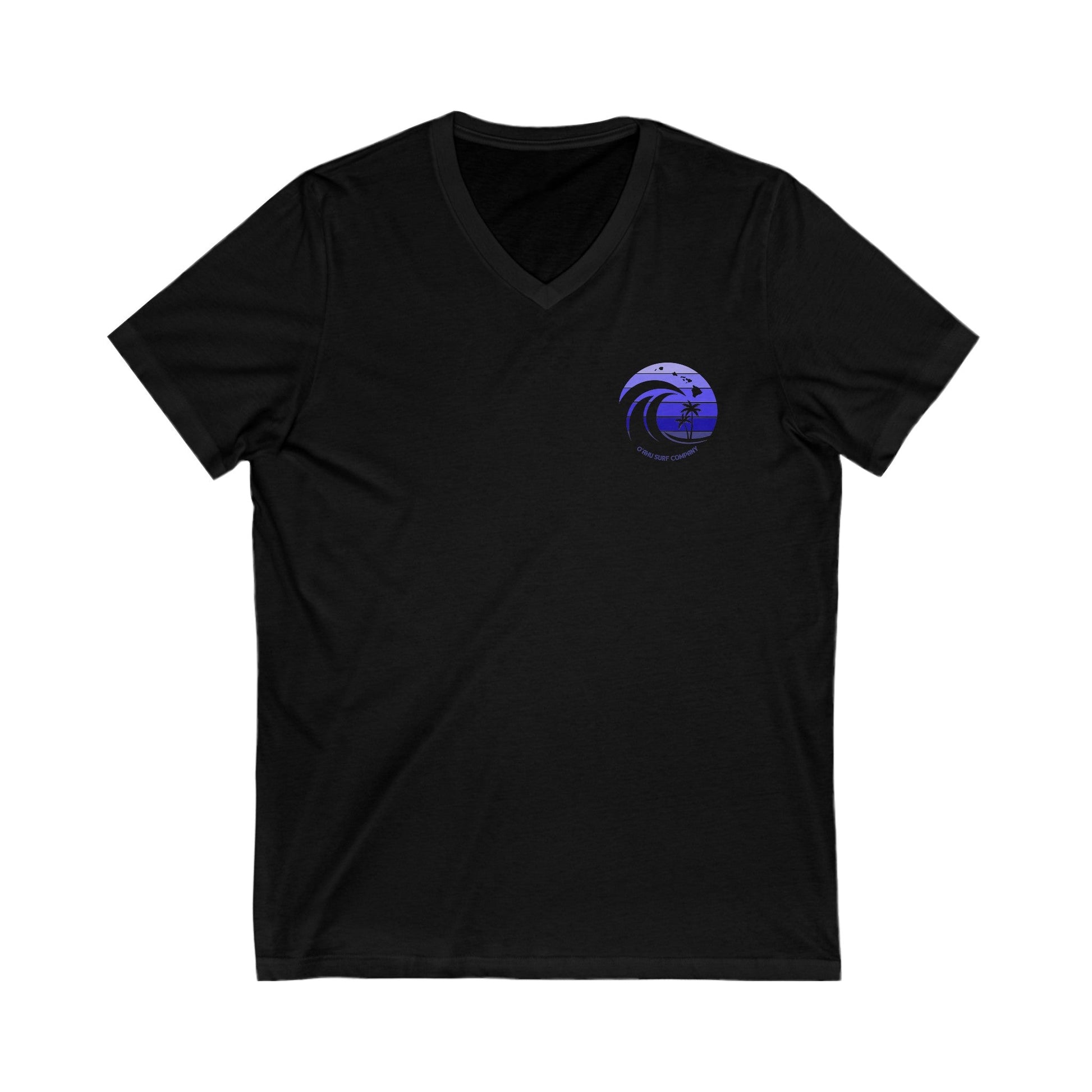 Ocean Wave Logo Oahu Surf V - Neck Island T-Shirt - O'ahu Surf Company