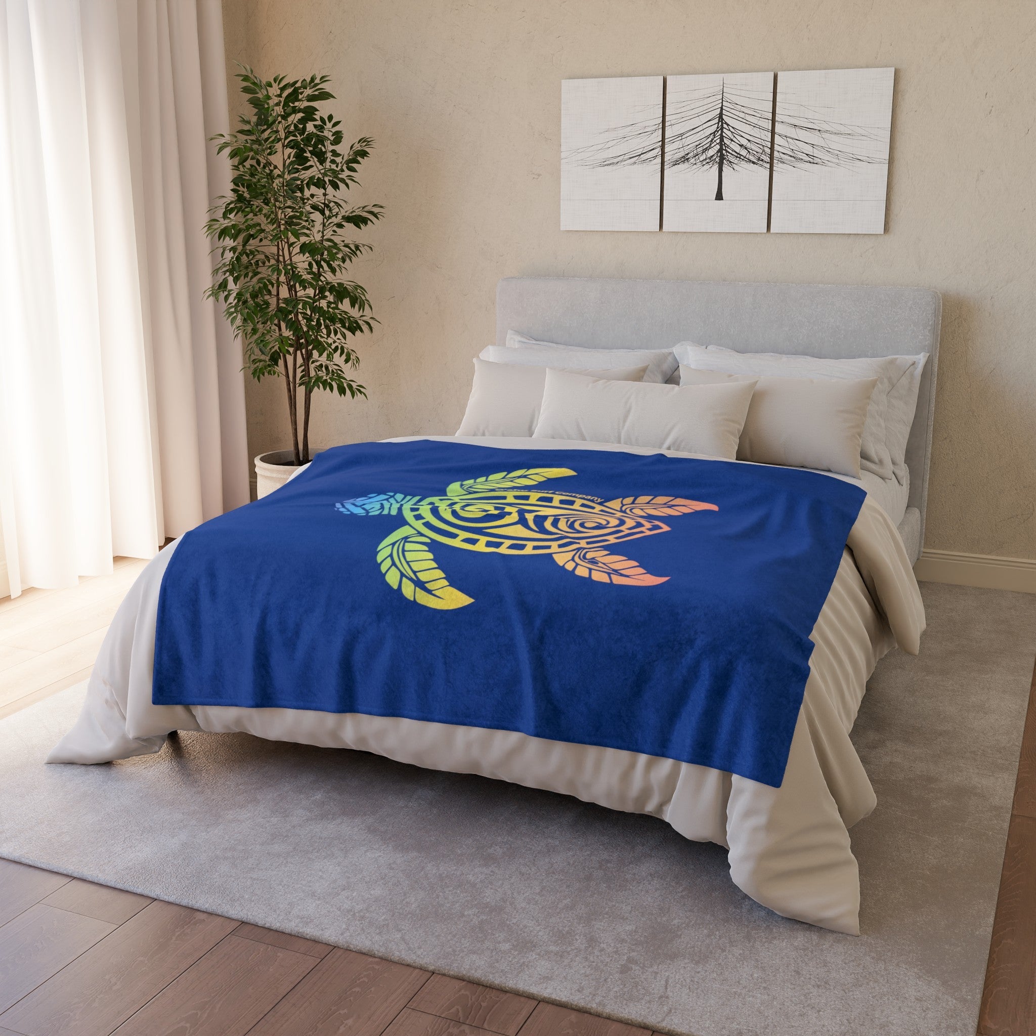 Sea blue throw blanket best sale