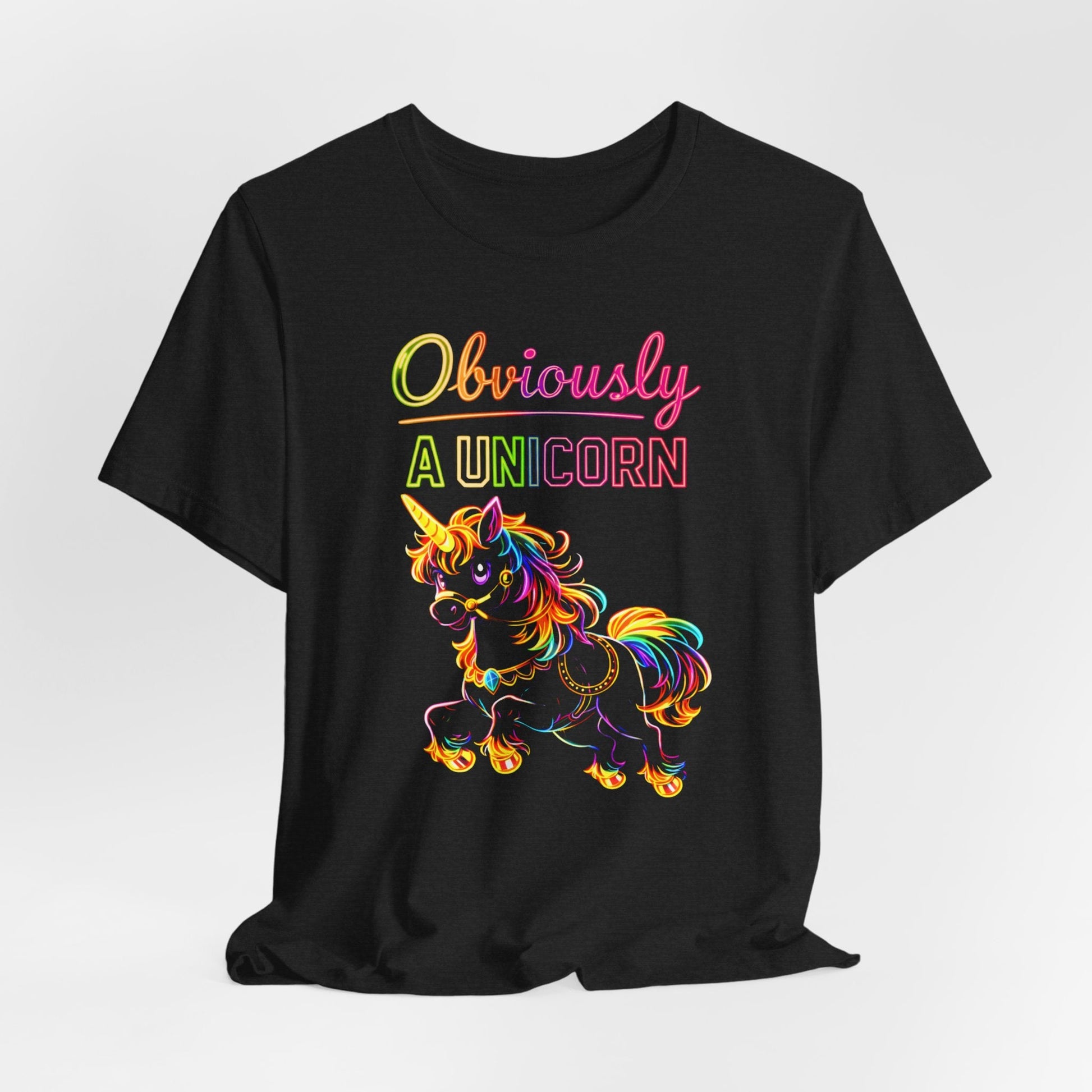 Rainbow Unicorn Tee Shirt Womens Funny Cool Vibrant Fun Obviously a Unicorn - O'ahu Surf Company