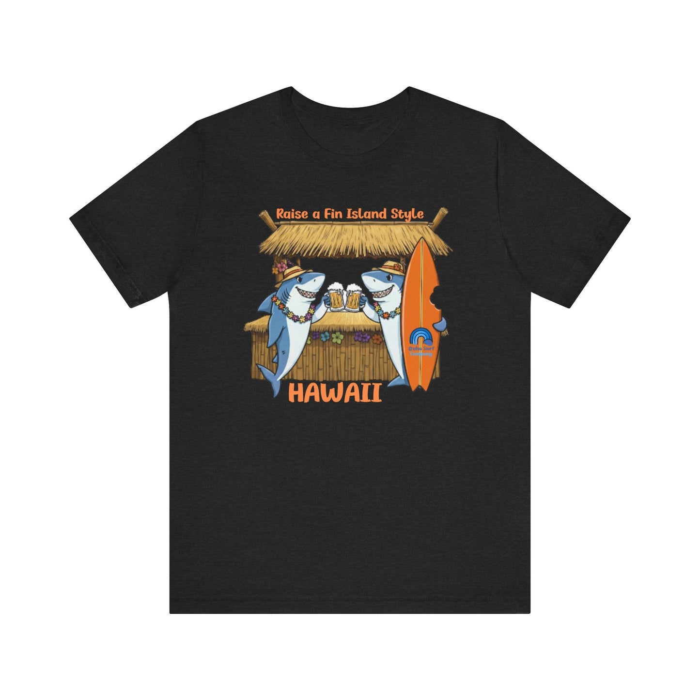 Raise a Fin Island Style Men’s Graphic Tee – O’ahu Surf Company Hawaii - O'ahu Surf Company
