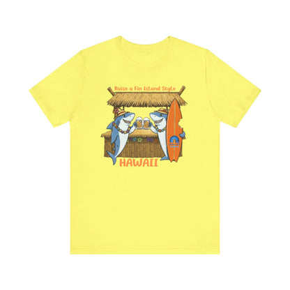 Raise a Fin Island Style Men’s Graphic Tee – O’ahu Surf Company Hawaii - O'ahu Surf Company