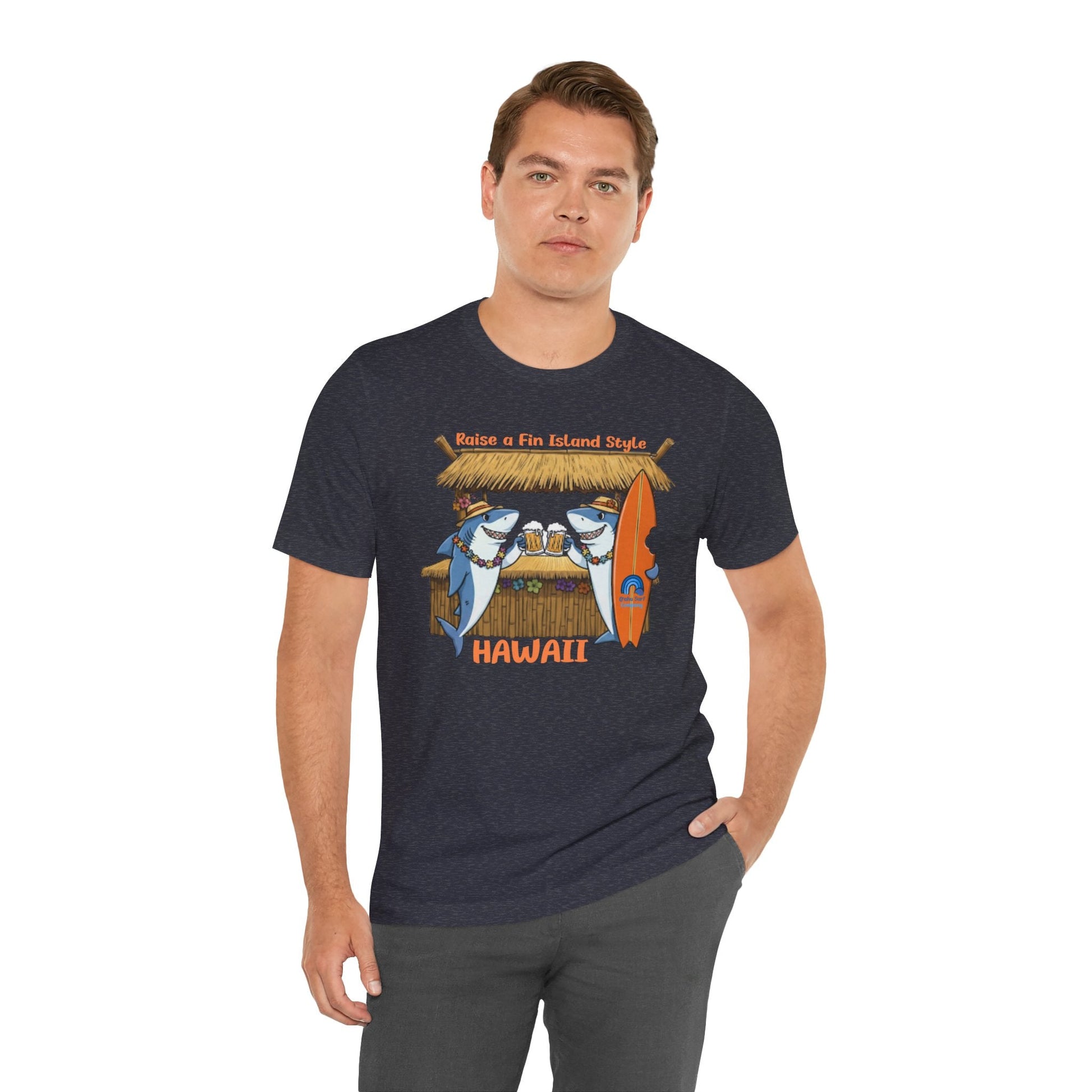 Raise a Fin Island Style Men’s Graphic Tee – O’ahu Surf Company Hawaii - O'ahu Surf Company