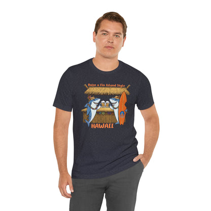 Raise a Fin Island Style Men’s Graphic Tee – O’ahu Surf Company Hawaii - O'ahu Surf Company