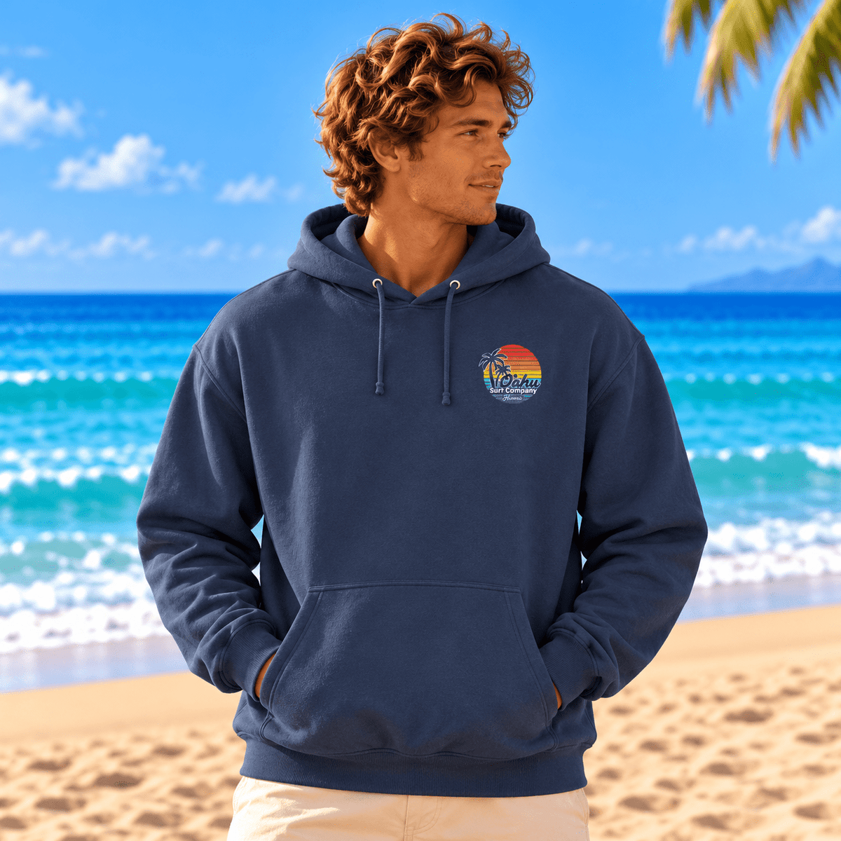 Retro Aloha Sunset Hawaii Hoodie Sweatshirt - O'ahu Surf Company