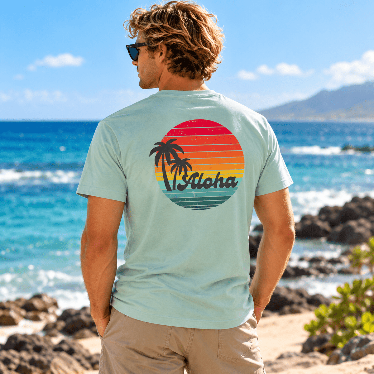 Retro Aloha Sunset T-Shirt - O'ahu Surf Company
