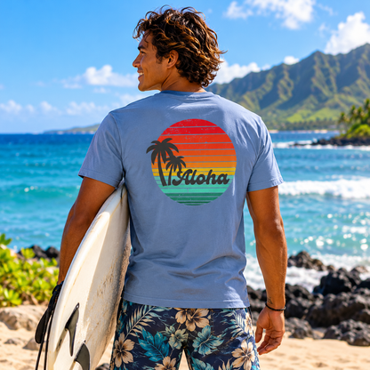 Retro Aloha Sunset T-Shirt - O'ahu Surf Company