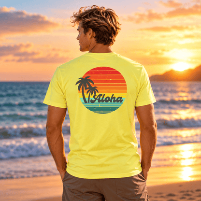 Retro Aloha Sunset T-Shirt - O'ahu Surf Company
